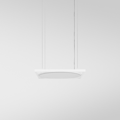 Geometry Suspended Adjustable 672x672 1x LED 3000K DE White Structure - Silver Chrome