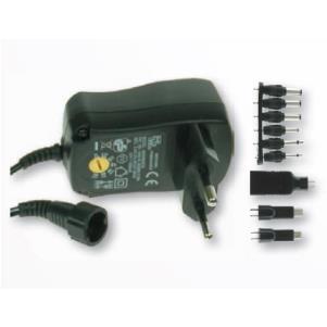 Geschakelde voeding - 230V AC naar 3-12V DC / 1500mA - 18W - inplugbaar