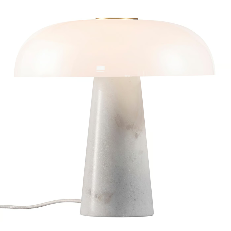 Glossy 32 - Tafellamp - Wit Marmer/Opaal - E27