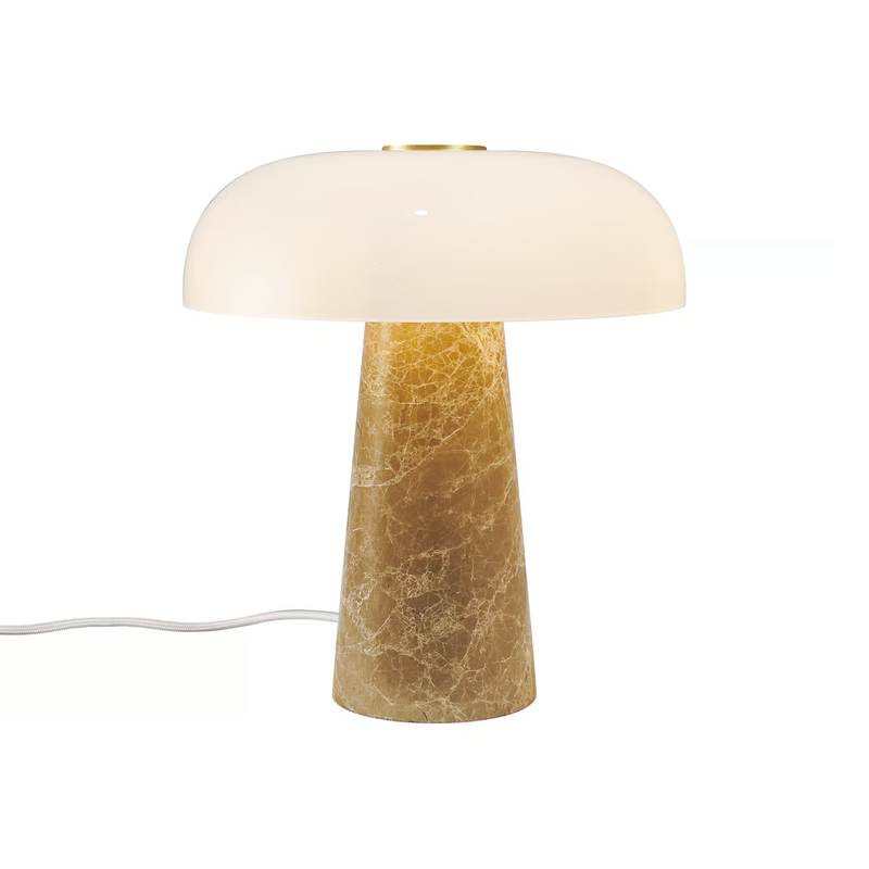 [NDL-2520015009] Glossy Mini 22 - Tafellamp - Bruin Marmer/Opaal - E14