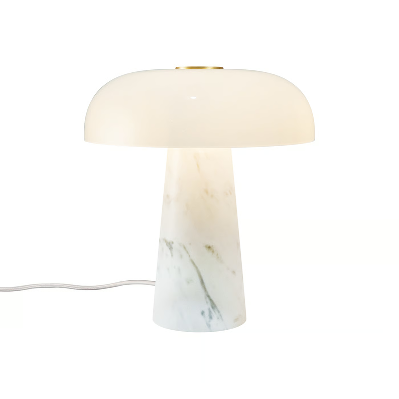 Glossy Mini 22 - Tafellamp - Wit Marmer/Opaal - E14