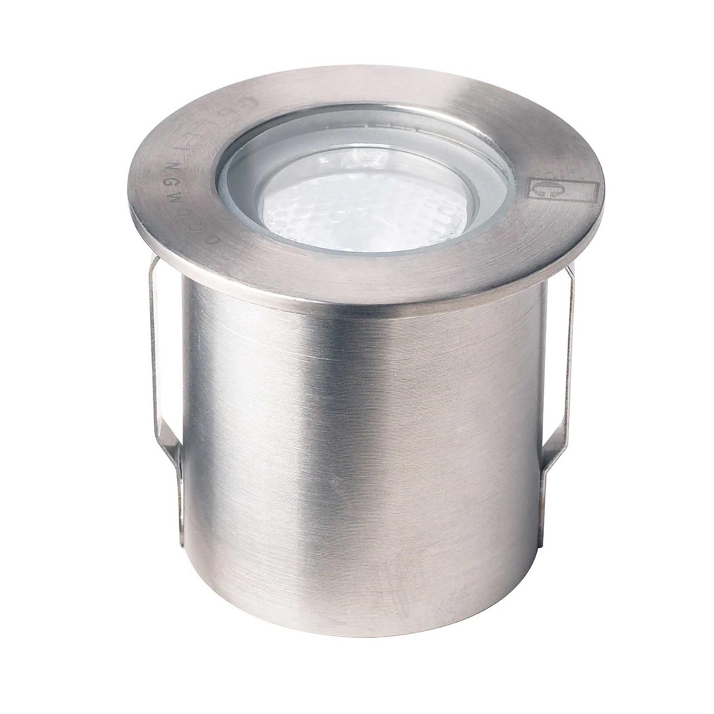 [UNI-GL019 F WW] Grondspot Rond LED Inox IP68 1W - 350mA - Flood 20° - 3000K