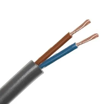 H05 VV-F (VTMB) 2x1.5 Zwart / 100 meter