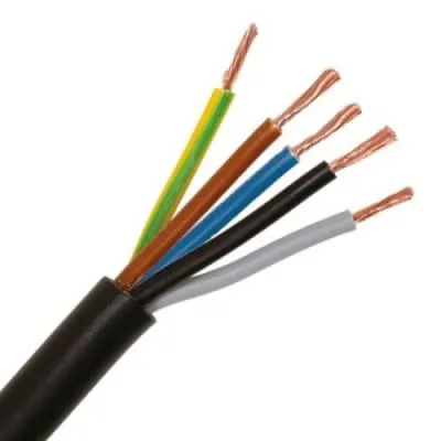 H05 VV-F (VTMB) 5G1,5 Zwart / 100 meter