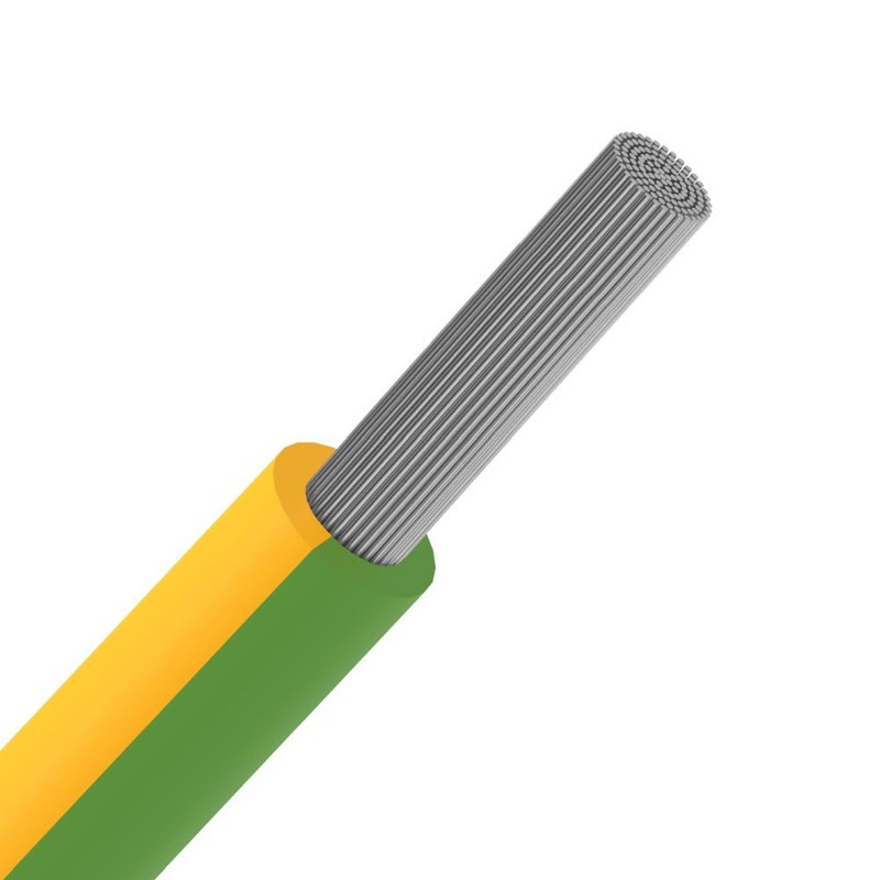 [VOBST16 Ge-Gn - Stuk] H07Z1-K VZT. 16 MM2 450/750 V Geel - Groen / m