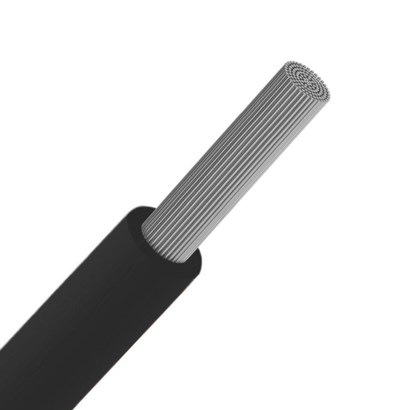 H07V-K VZT. 6 MM2 450/750 V Zwart / m