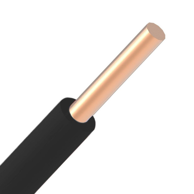 [VOB1,5 Zwart - Rol] H07Z-U 1,5 MM2 450/750 V Zwart / Rol