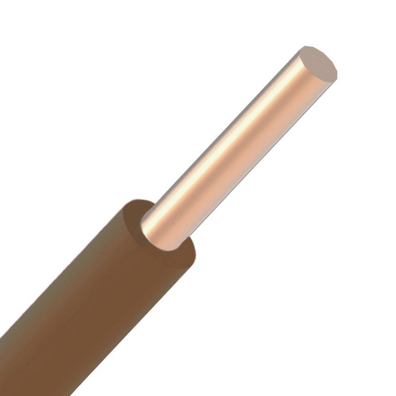 [VOB2,5 Bruin - Rol] H07Z-U 2,5 MM2 450/750 V Bruin / Rol