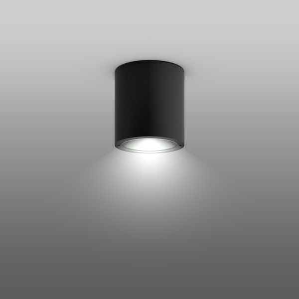 HB 110, 9 W, 570 lm, 830, antraciet, on/off Opbouwdownlights, D 90 H 95, 17°