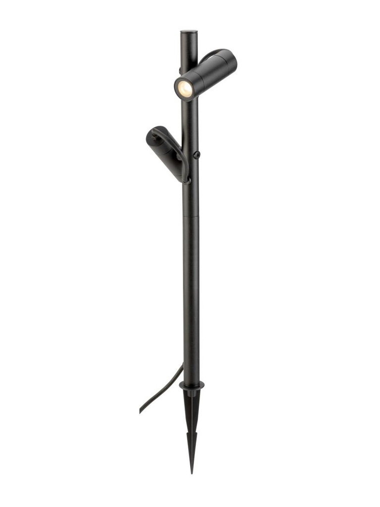 HELIA SLIM Pole, double, outdoor staande ledlamp, zwart IP65 3000K