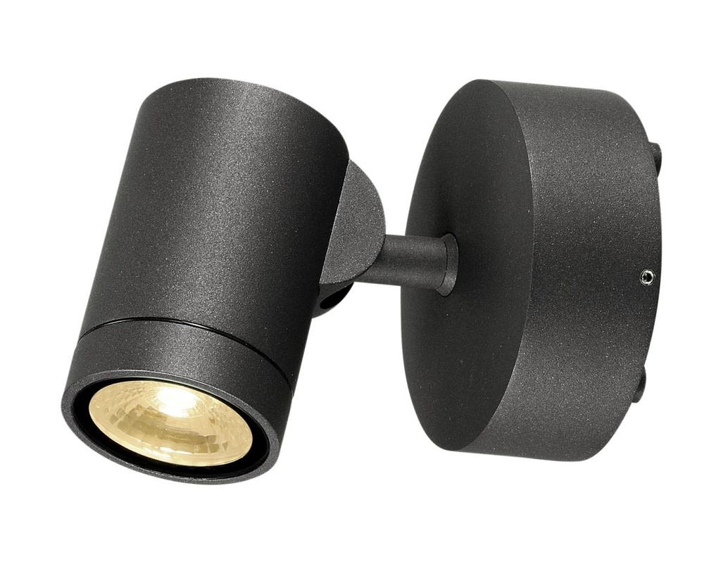 HELIA, outdoor wandarmatuur, eenvlammig, LED, 3000K, IP55, antraciet, richtbaar, 8W