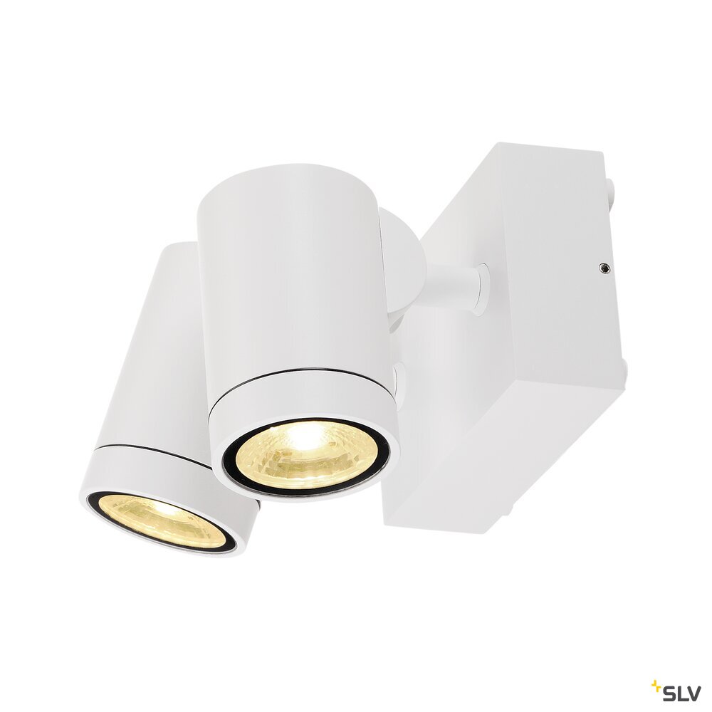 HELIA, outdoor wandarmatuur, tweevlammig, LED, 3000K, IP55, wit, richtbaar, 8W