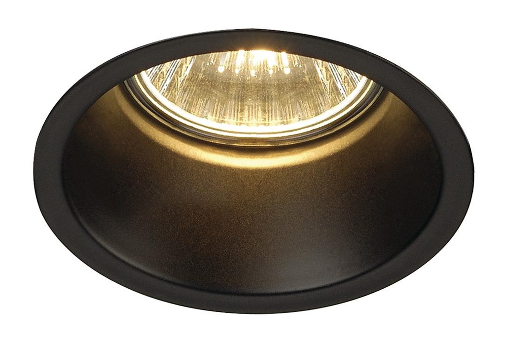 [SLV-112910] HORN 1, inbouwarmatuur, QPAR51, eenvlammig, rond, mat zwart, max. 50W, incl. clipveren