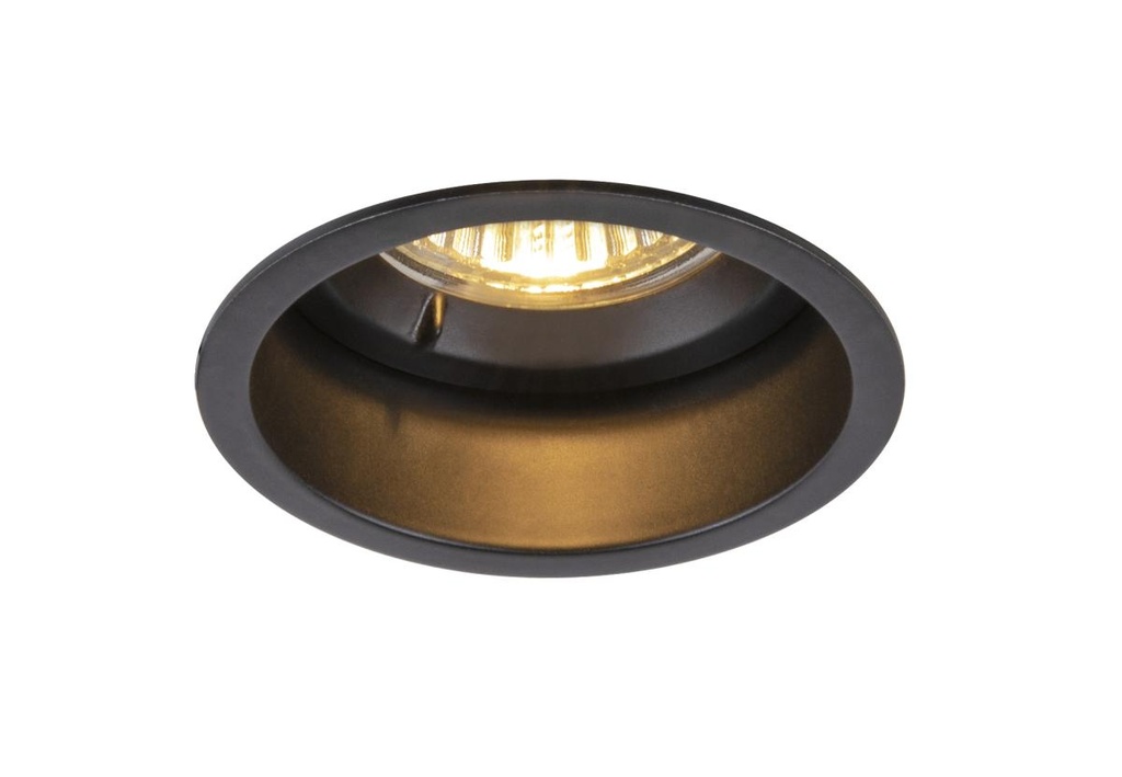 [SLV-1005435] HORN GU10, plafondinbouwarmatuur zwart 25W blower door getest