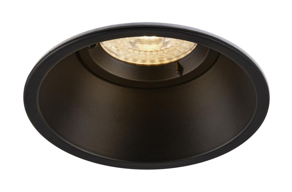 HORN-O, inbouwarmatuur, QPAR51, rond, mat zwart, max. 50W, incl. clipveren