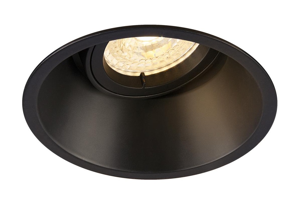 [SLV-113140] HORN-T, inbouwarmatuur, QPAR51, rond, mat zwart, richtbaar, max. 50W, incl. clipveren