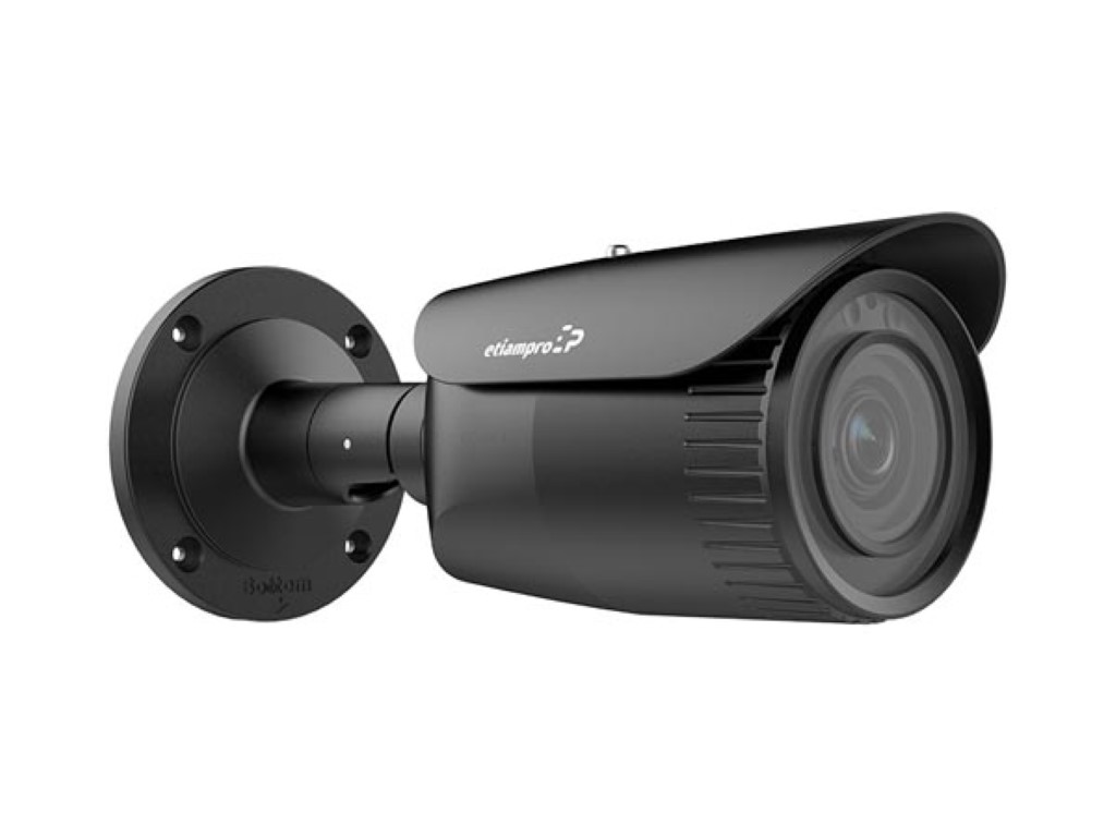 [VEL-ECAMIP601B] IP-CAMERA - CILINDRISCH - VARIFOCALE LENS - ZWART - 2MP