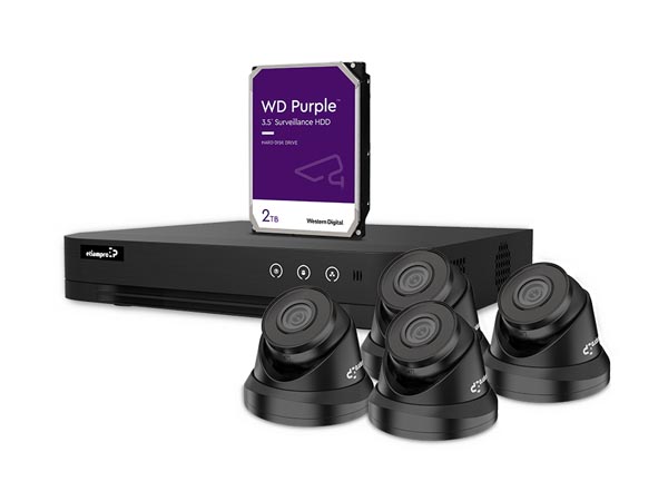 [VEL-CCTVPROM21] IP-VIDEOBEWAKINGSSET - 4-KANAALS NVR-RECORDER - 4 x IP DOME-CAMERA - 2 TB HD - KABELS