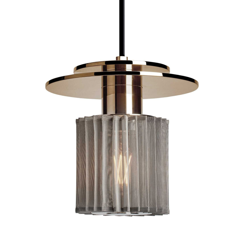 ITS P 190 GOL-SIL - Pendant lamp, Ø190mm, gold, silver mesh