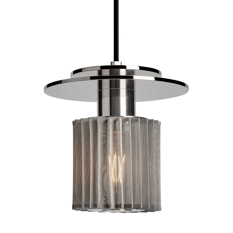 ITS P 190 SIL-SIL - Pendant lamp, Ø190mm, silver, silver mesh