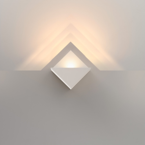 Impulse Square Wall 1x LED 2700K Trailing Edge DI Grey White Structure