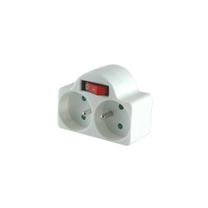 Inplugbare stekker met enkelpolige schak elaar en lamp - 2x2P+A 16A - 3680W max.