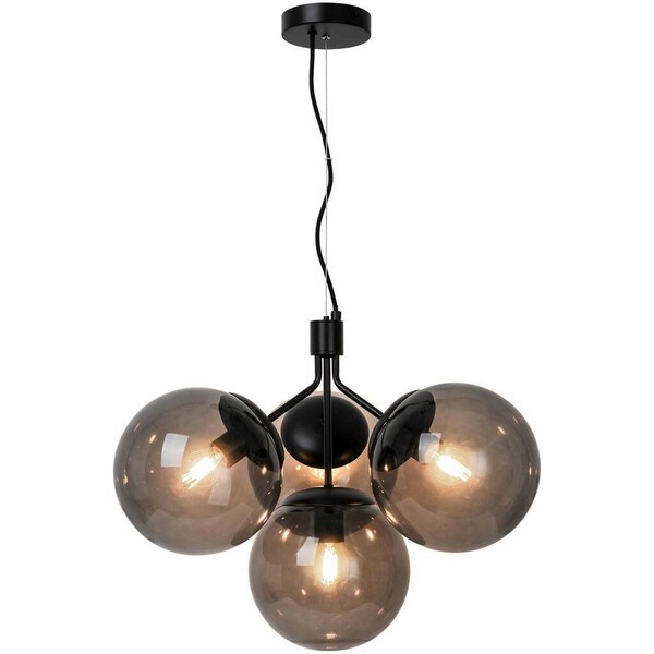 [NDL-2112153003] Ivona 54 - Hanglamp - Zwart/Gerookt - 4xE27