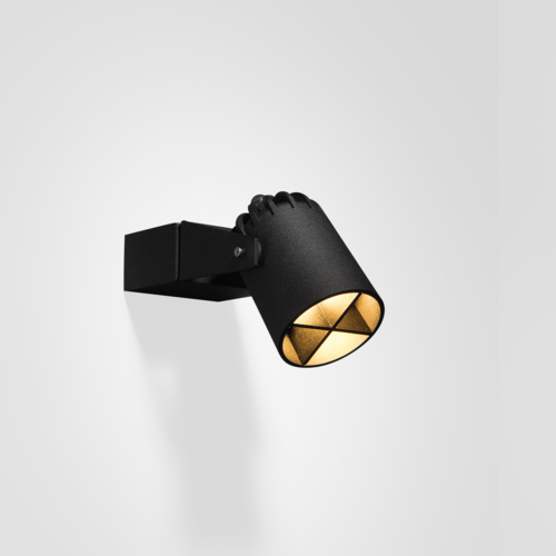 Julien Round Surface Adjustable Foot 1x IP54 LED 3000K Medium DI Black Structure