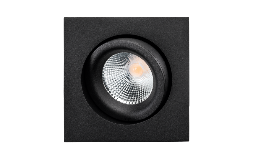 Junistar Lux Square zwart 2700K Fase afsnijding