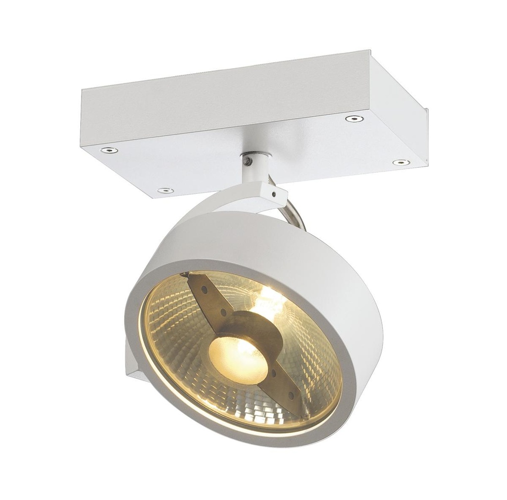 [SLV-147301] KALU, wand- en plafondarmatuur, eenvlammig, QPAR111, rond, matwit, max. 75 W