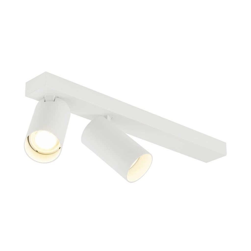 KAMI, plafondopbouwarmatuur, double, long, 2x max. 10W, GU10, wit