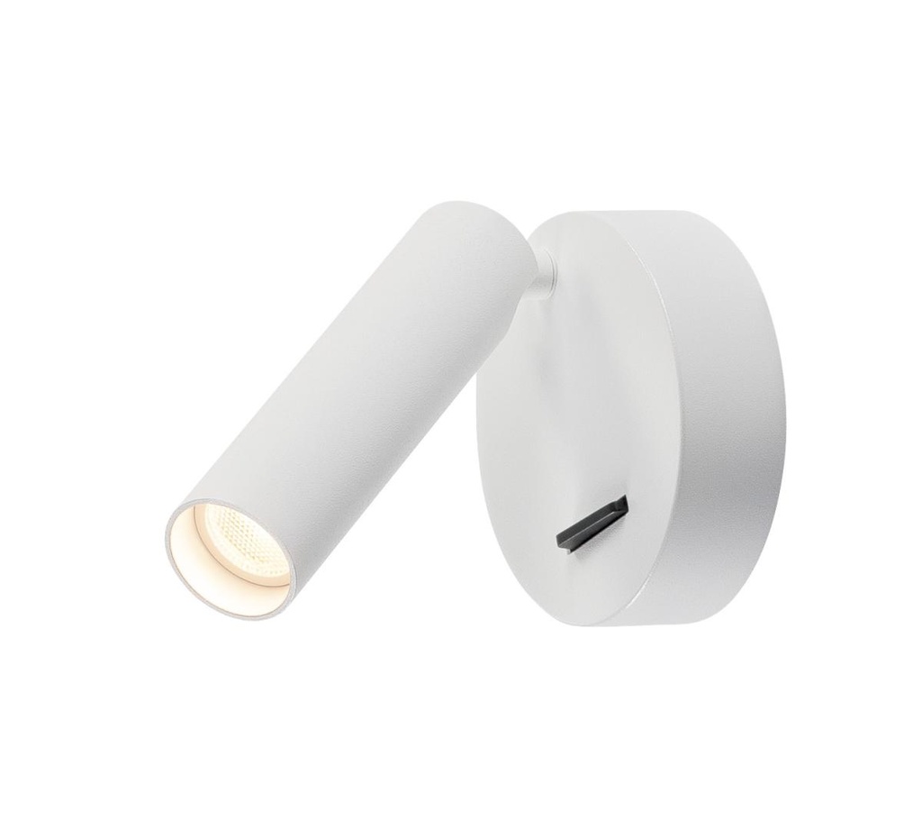 KARPO, wand- en plafondarmatuur, eenvlammig, LED, 3000K, rond, wit, met schakelaar, 7,5W