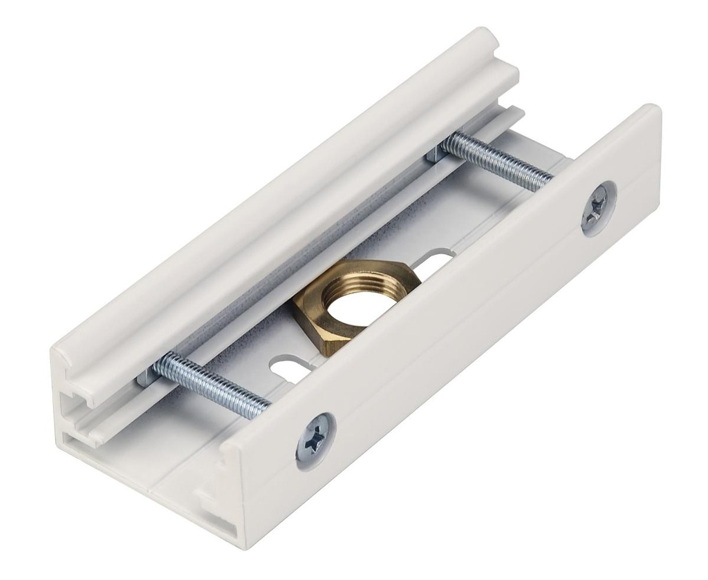 KOPPELSTUK, voor EUTRAC 3-fase 230V opbouwrail, M13-schroefdraad, wit