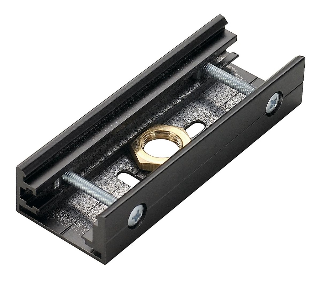 KOPPELSTUK, voor EUTRAC 3-fase 230V opbouwrail, M13-schroefdraad, zwart