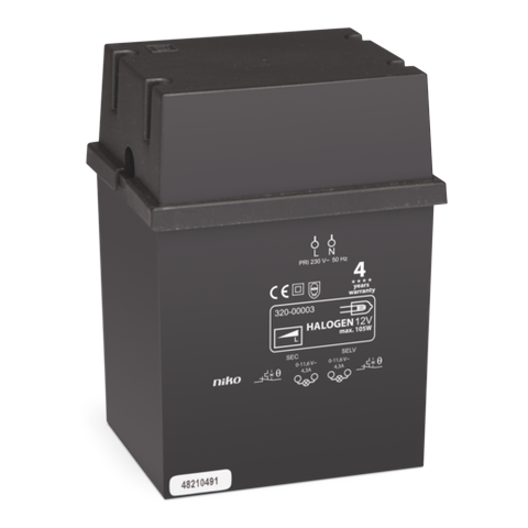 [NIK-320-00003] KORTSLUITVASTE GEWIKKELDE 105W-BLOKTRANSFORMATOR