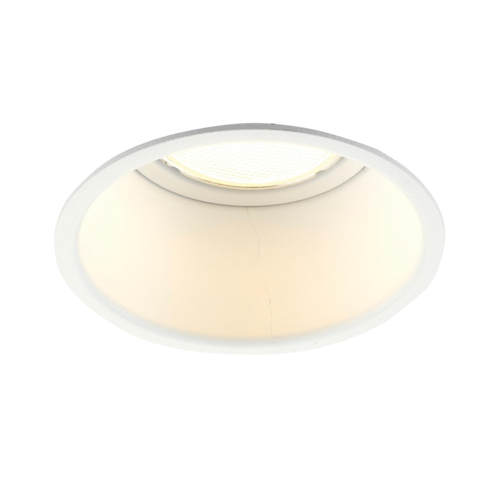 KOZA inbouwspot - rond - vast - zonder beugel wit textuur