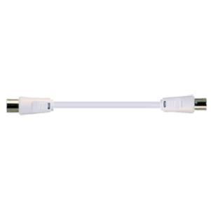 Kabel 4C-2V - Coax 9,5mm mannelijk - Coax 9,5mm vrouwelijk - Wit - 1,5m