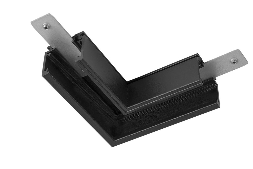 L-aansluiting mechanisch, 48V TRACK, voor opbouwrail standaard, rechts, zwart