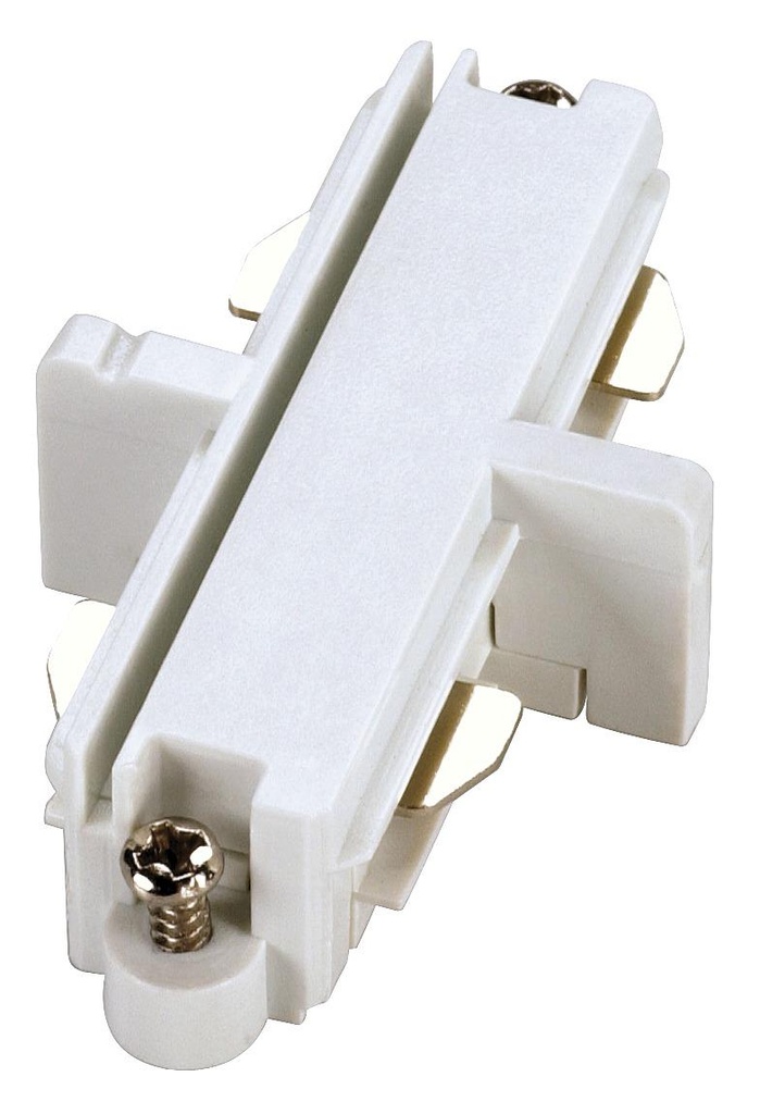 LANGSVERBINDER, voor 1-fase 230V opbouwrail, wit, elektrisch