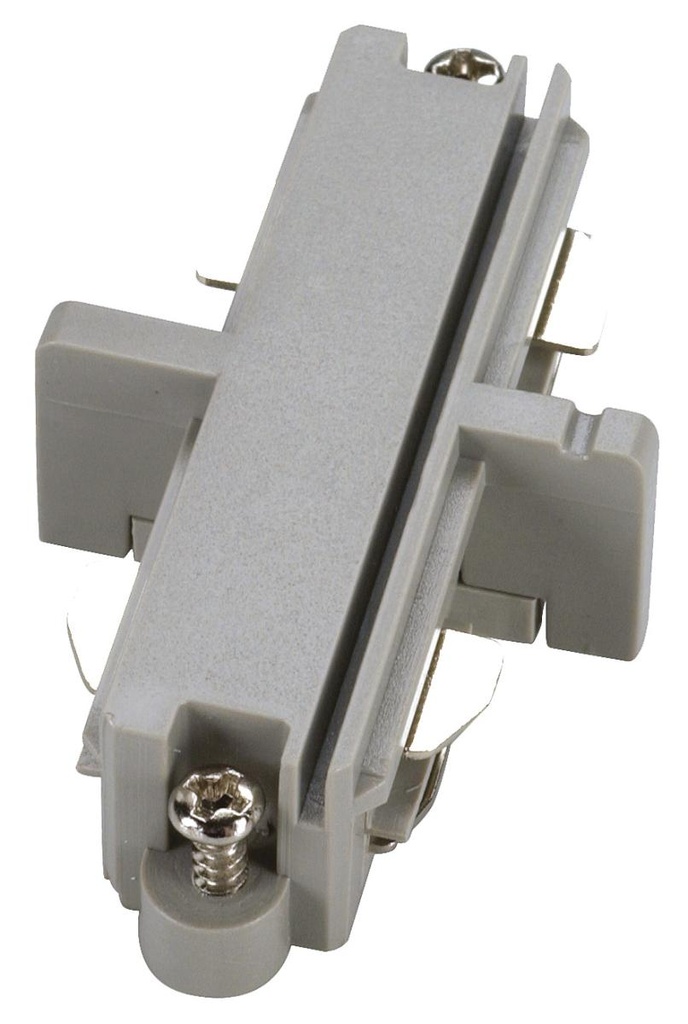 LANGSVERBINDER, voor 1-fase 230V opbouwrail, zilvergrijs, elektrisch