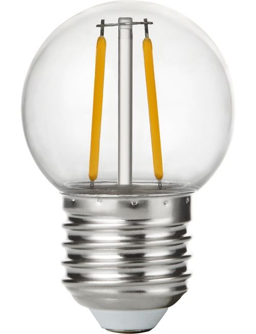 [SPL-L277345027-1] LED E27 Fila Ball G45x68 230V 130Lm 1.5W 827 Polycarbonate Clear N-Dim