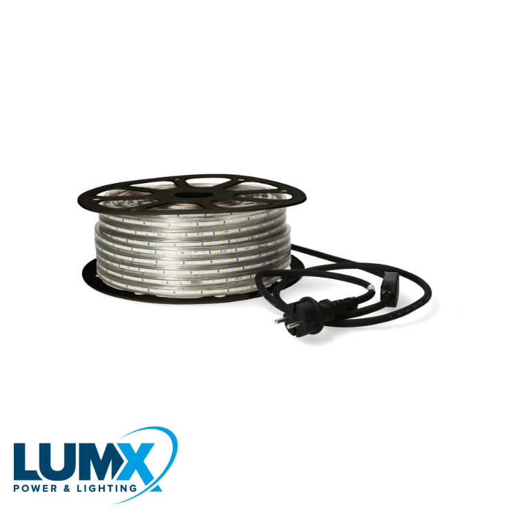 LED Striprol 50m met stekker / 60 LED's per meter / IP65 (EX LM 23046)