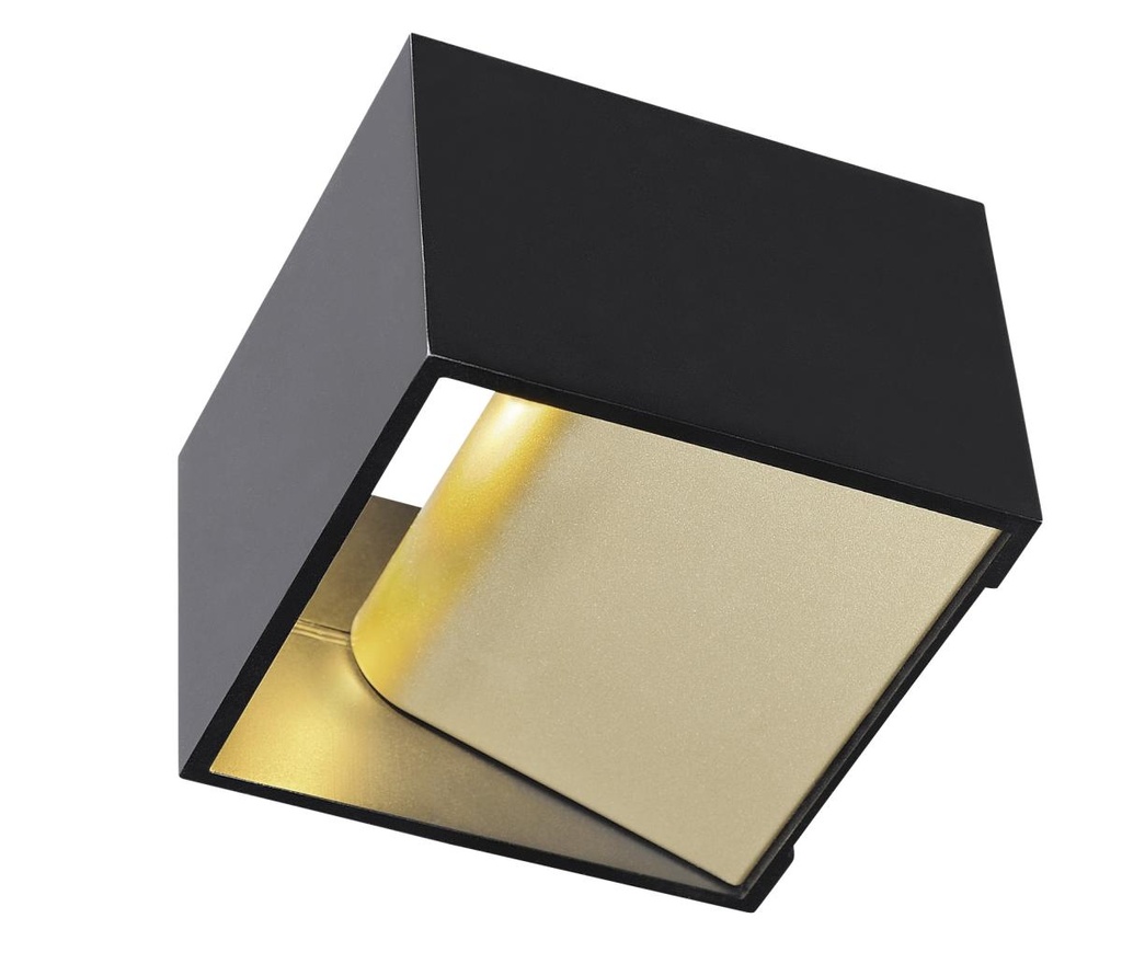 LOGS IN, wandarmatuur, LED, 2000K-3000K dim to warm, zwart/messing