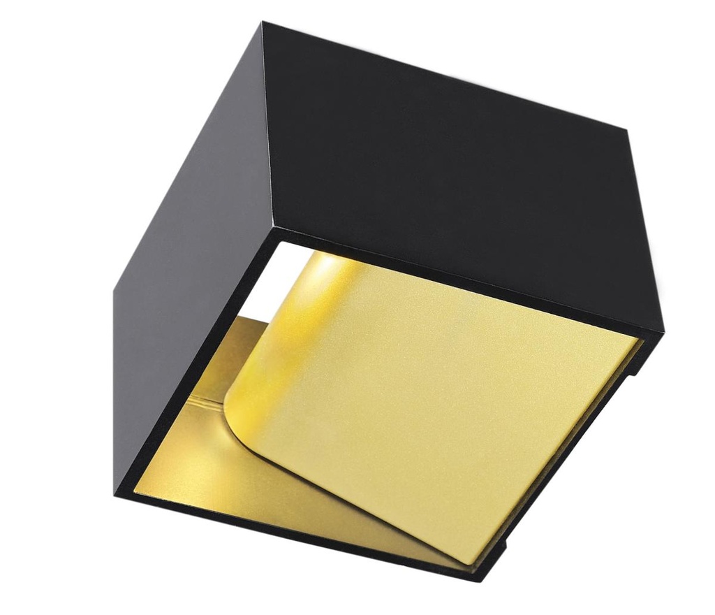 [SLV-151320] LOGS IN, wandarmatuur, LED, 3000K, hoekig, zwart/messing, incl. LED-driver