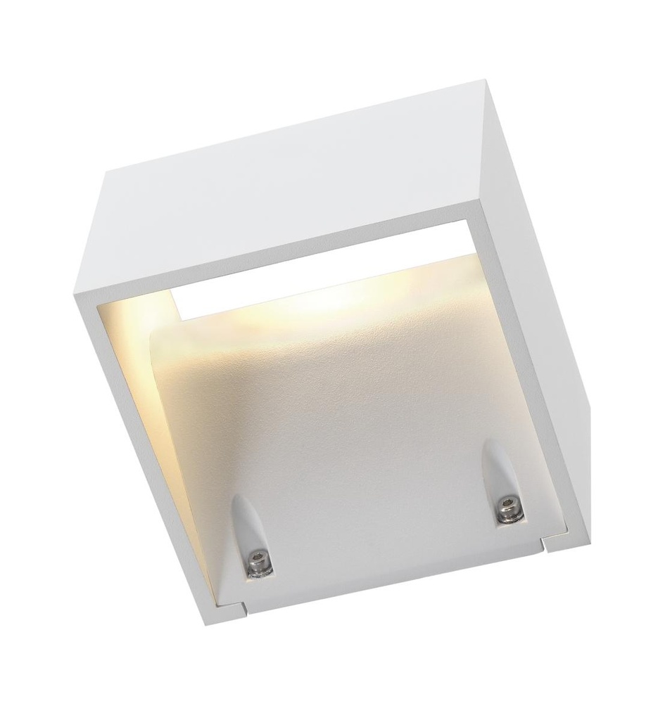LOGS WALL, outdoor wandarmatuur, LED, 3000K, IP44, hoekig, wit, 8W