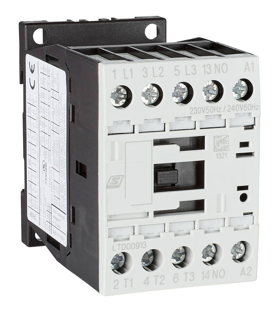 [SCH-LTD00913] LTD Contactor 3P 4kW/ 9A 400VAC AC3 grootte 0 1NO 230VAC
