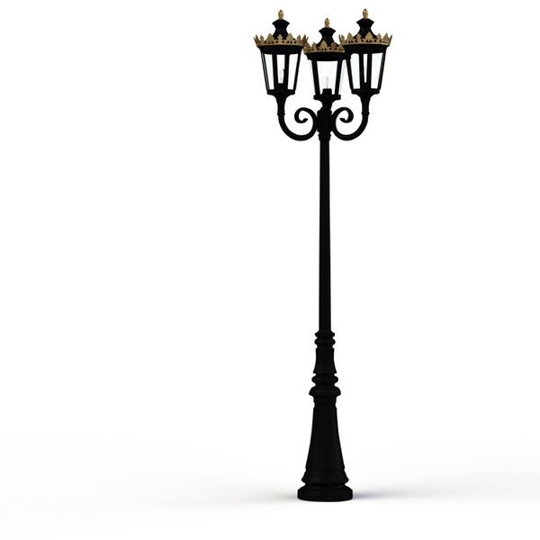 [RGP-133019000] Lampadaire Louvre N°10 E27 Noir foncé 000