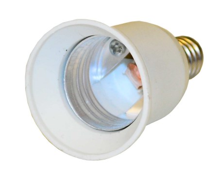 [ELI-60309] Lamphouder adapter - E14 mannelijk - E27 vrouwelijk - Wit