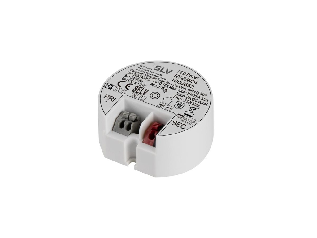 Ledvoeding 24V, 25W, rond