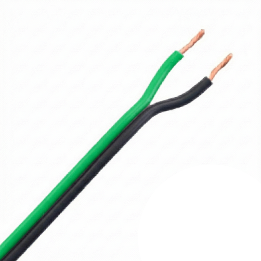 Luidspreker kabel - 2 x 1,5 mm² - Groen / Zwart - Rol